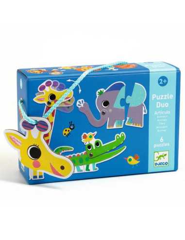 Puzzle duo articulo Animaux - Djeco