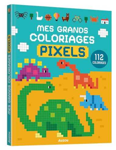 Mes grands coloriages Pixels 2 - Auzou