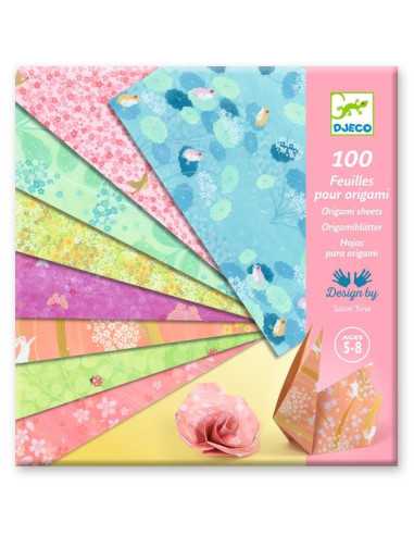 100 feuilles pour origami Haru - Djeco