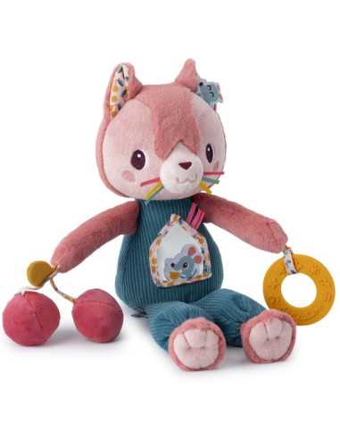 Peluche Jeanne chat multi-activités -...