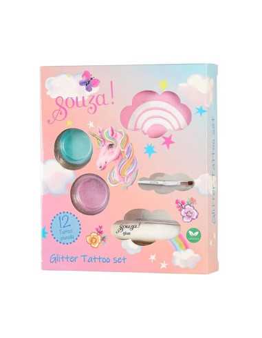 Set de tatouages glitter Licorne - Souza