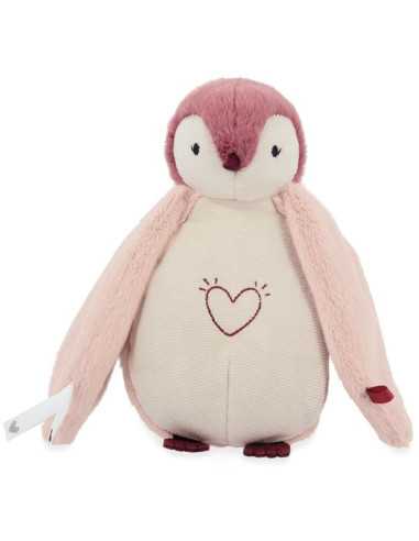 Peluche veilleuse manchot rose...