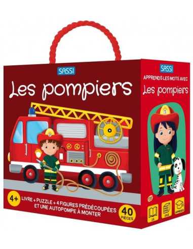 Coffret livre et puzzle Les pompiers...