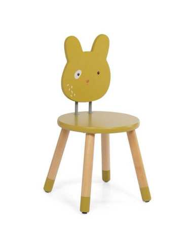 Chaise ocre Trois petits lapins -...