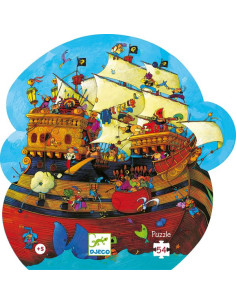 Puzzle bateau de pirate barberousse