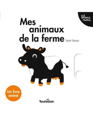 Livre Mes animaux de la ferme noir et...