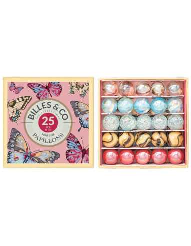 Coffret de 25 billes Papillons...