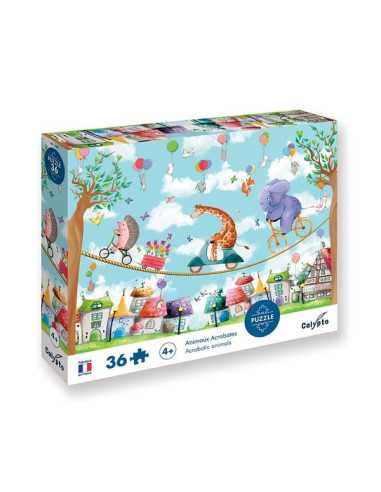 Puzzle Animaux acrobates 36 pièces -...