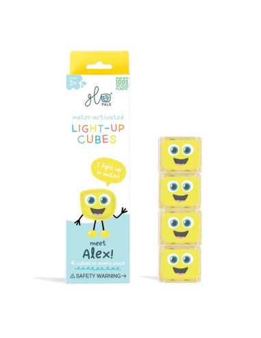 Cubes lumineux jaunes Alex - Glo Pals