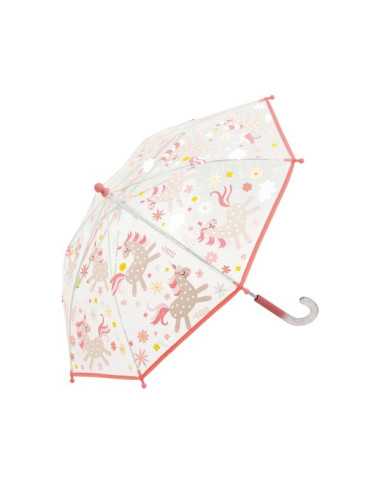 Parapluie licornes transparent et...