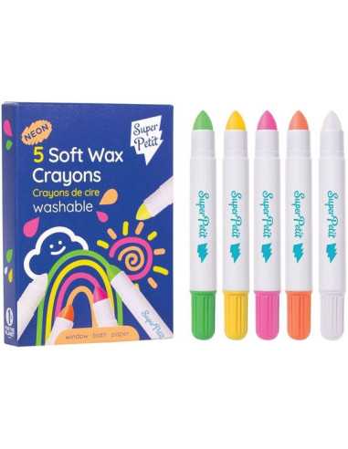 Crayons de cire lavables Néon - Super...