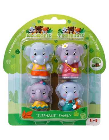 4 personnages famille Éléphant Klorofil