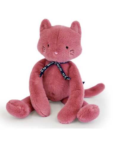 Peluche Chat Méloé 37 cm rose -...