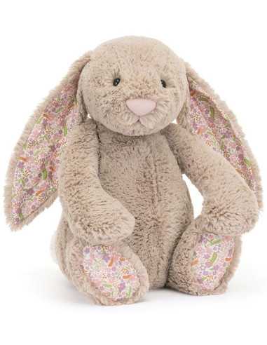 Grande peluche Lapin beige Pétale -...