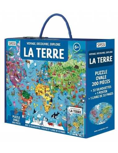 Coffret livre et puzzle La Terre - Sassi