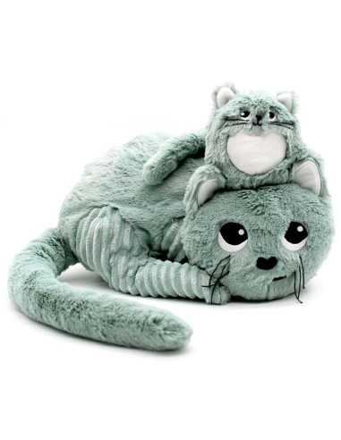 Peluche Miaou le chat maman et bébé...