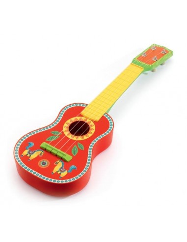 Un Ukulélé Ou Une Guitare Avec De Nombreux Symboles De Mélodie Pour Enfants  Doodle