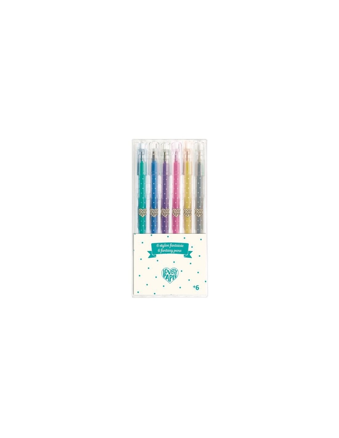 6 mini surligneurs pastel - Lovely paper by Djeco