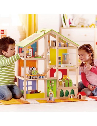 Maison de poupées en bois meublée – Jeu imagination Janod dès 3 ans