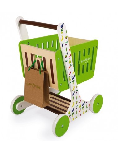 Chariot De Courses En Bois Green Market Janod