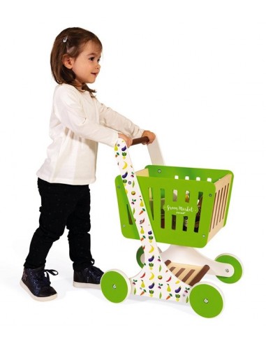 Chariot De Courses En Bois Green Market Janod