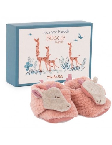 Chaussons Girafe Sous Mon Baobab Moulin Roty