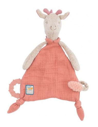 Doudou attache-tétine girafe Sous mon...