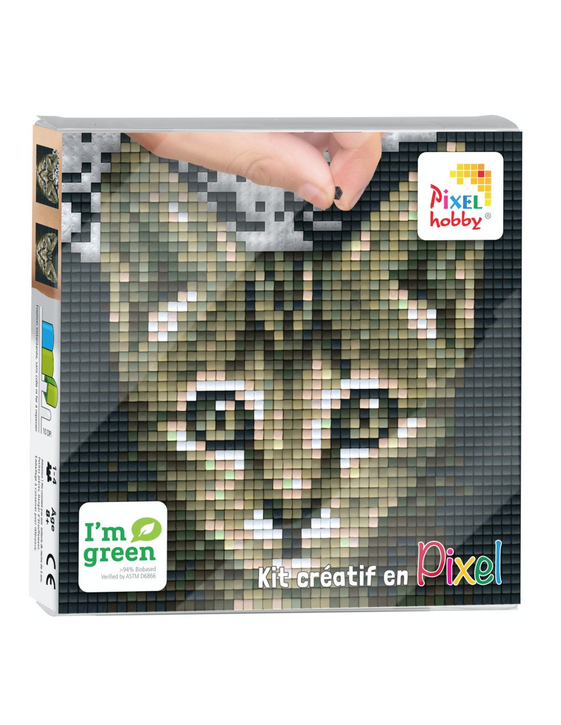 Kit Creatif Pixel Chat Tableau 12x12cm