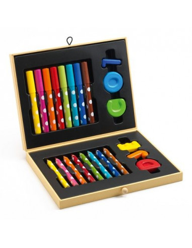 Mini Grafic - 12 Mini Crayons de Couleurs Djeco pour chambre enfant - Les  Enfants du Design