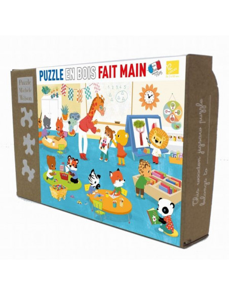 Puzzle en bois pour enfants Lapin/3D Puzzle/12 pièces/ Jouets