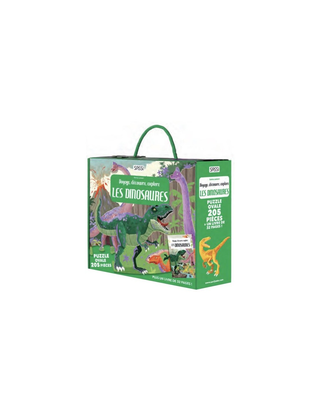 Livre et puzzle Q-box Les dinosaures - Sassi Junior