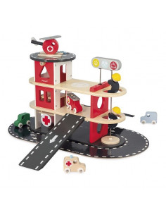 Garage enfant : garage voiture jouet - thème pompiers