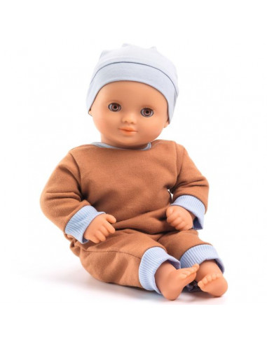 Couffin 'Blue lines' accessoire pour poupée POMEA de Djeco 7845