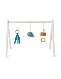 Jeu trapez - Arche de jeu en bois pour bébé - Avec jouet suspendu - Pliable  - Activité de cadre