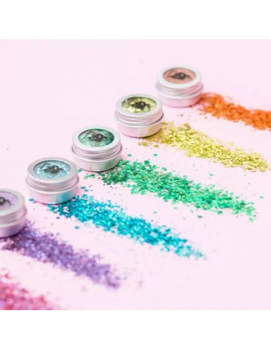 Maquillage kit squelette, aqua (transferts, paillettes, peinture