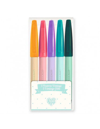 6 Mini Surligneurs Pastel Lovely Paper - Djeco - Boutique BCD JEUX