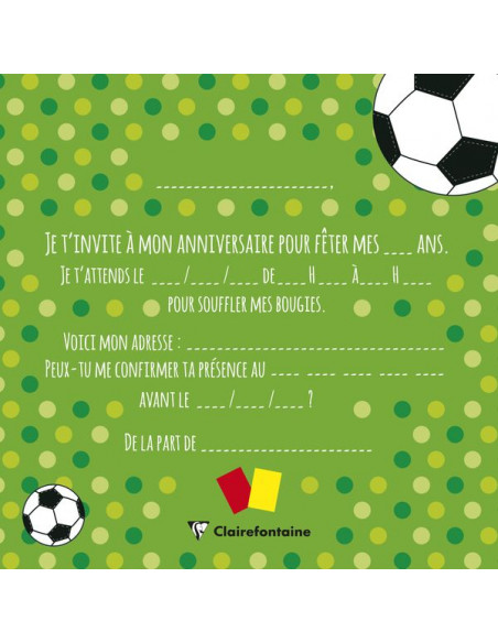 Carte Invitation Anniversaire 10 Ans Football gratuit à imprimer (carte  2383)