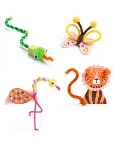 Boîte à créer Animaux de la jungle - Djeco - Loisirs créatifs enfants
