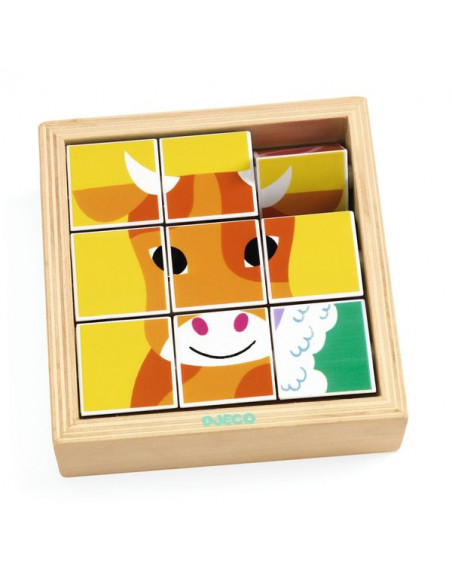 Djeco- Joli puzzle éducatif pour enfant racontant des histoires drôles