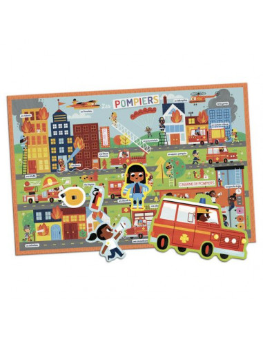 Puzzle géant camion de pompiers Melissa & Doug