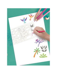 Toddler Scissors Enfants Pochoirs Dessin Filles Cadeaux Age 6-8 Peinture  Plastique Pochoir Kit Pochoirs Kit Kit de dessin Enfants 6-8