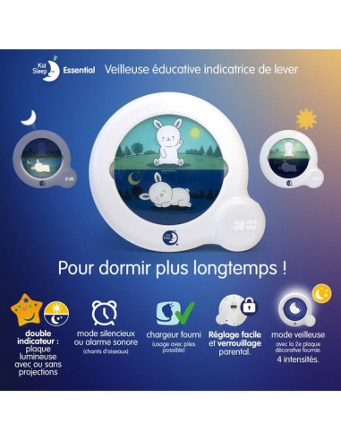 Veilleuse indicatrice de réveil Kid'Sleep Essential - Pabobo