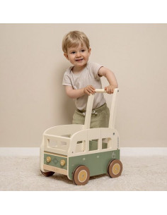 Trotteur pour apprendre à marcher, Chariot bébé avec Cubes en Bois, Tender  Leaf Toys