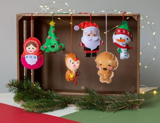 Achat Grande boîte de réveillon de Noël en bois Père Noël coloré